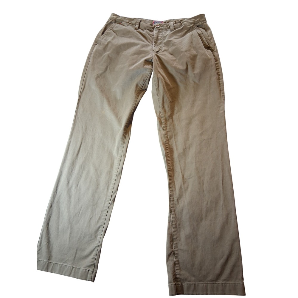 UNTUCKit Mens Relaxed Fit Chino Pants Olive Green Khaki 34x32 Cotton Stretch